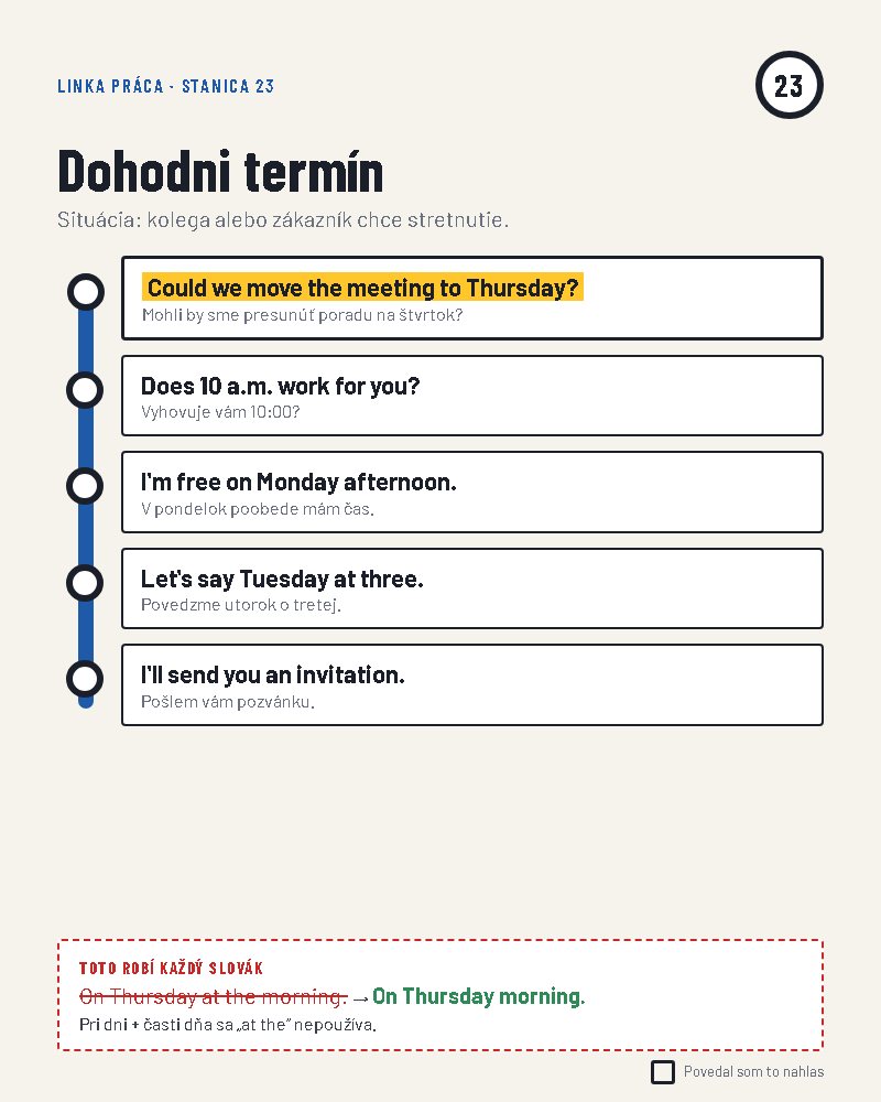 Dohodnúť termín